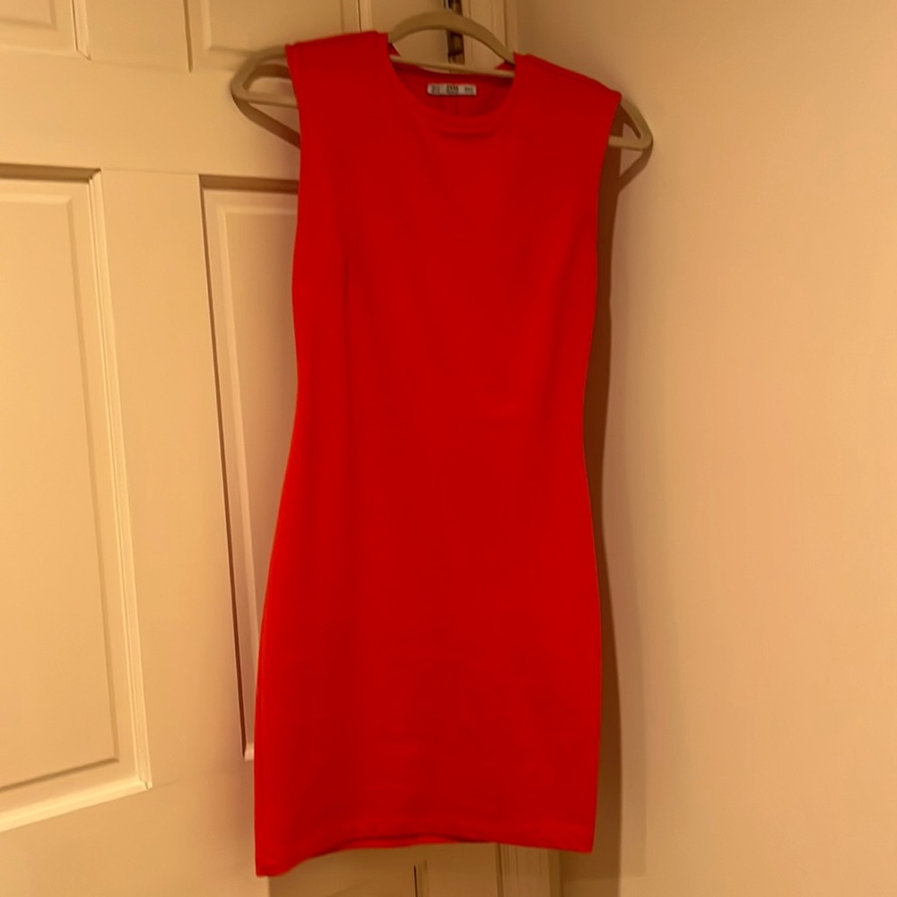 Red tank dress